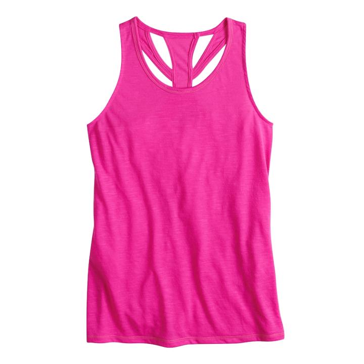 Girls 7-16 So&reg; Easy Back Cutout Performance Tank Top, Size: 7-8, Brt Pink
