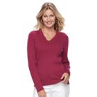 Women's Croft & Barrow&reg; Cable-knit Sweater, Size: Small, Pink