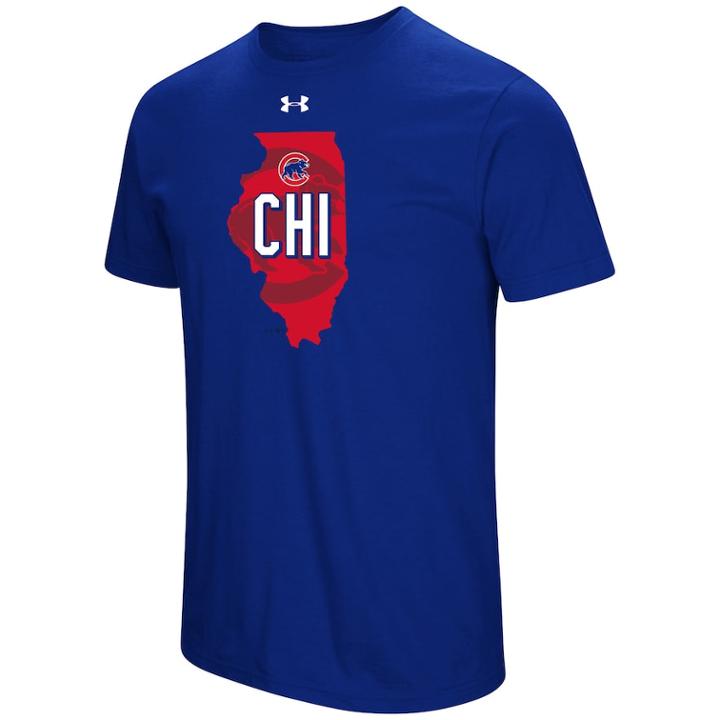 Men's Under Armour Chicago Cubs State Tee, Size: Small, Brt Blue