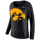 Women's Nike Iowa Hawkeyes Tailgate Long-sleeve Top, Size: Xxl, Black