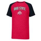 Men's Ohio State Buckeyes Stellar Space-dye Raglan Tee, Size: Large, Brt Red