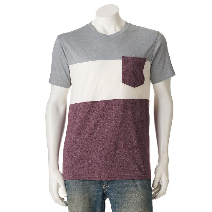 Men's Vans Colorblock Tee, Size: Xxl, Dark Red