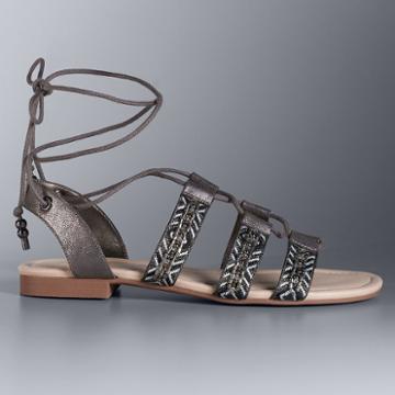 Simply Vera Vera Wang Florie Women's Sandals, Size: 10, Med Grey