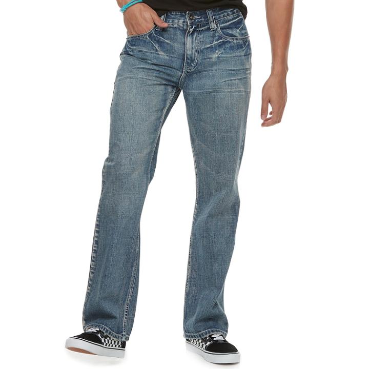 Men's Urban Pipeline&reg; Relaxed Bootcut Medium Wash Jeans, Size: 36x34, Dark Blue