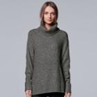 Women's Simply Vera Vera Wang Metallic Turtleneck Sweater, Size: Xs, Med Grey