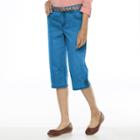 Gloria Vanderbilt Pippa Denim Skimmer Pants - Women's, Size: 8, Turquoise/blue (turq/aqua)