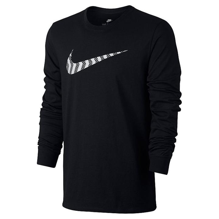 Men's Nike Swoosh Tee, Size: Large, Grey (charcoal)
