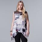 Plus Size Simply Vera Vera Wang Print Lace Handkerchief Tunic, Women's, Size: 3xl, Natural
