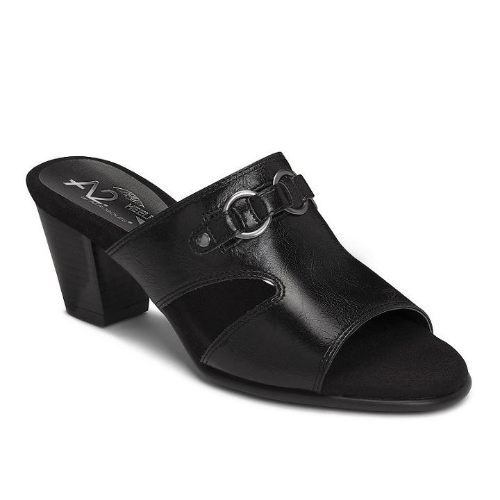 A2 By Aerosoles Base Board Women's Heeled Sandals, Size: Medium (8), Black