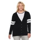 Juniors' Plus Size So&reg; Perfectly Soft Button-front Cardigan, Girl's, Size: 2xl, Black