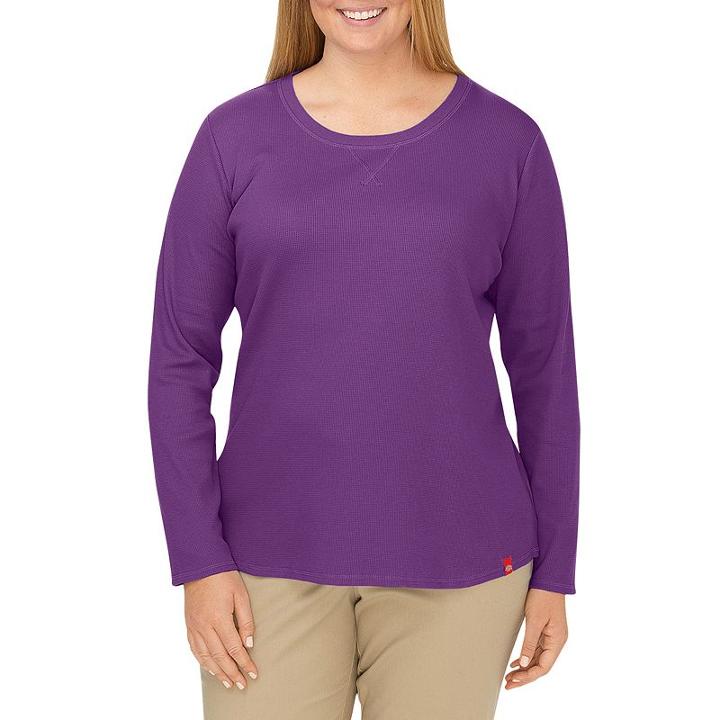 Plus Size Dickies Thermal Crewneck Tee, Women's, Size: 2xl, Med Purple