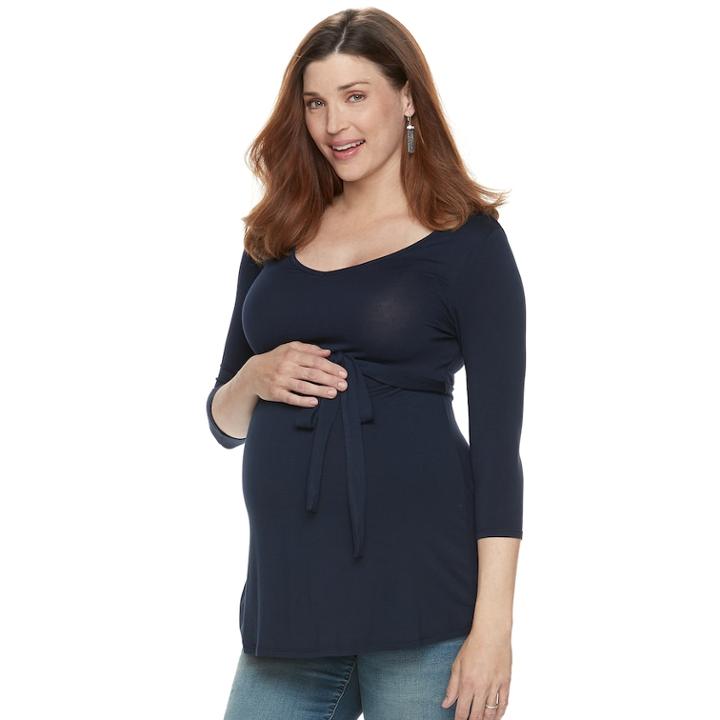 Maternity A:glow Tunic, Women's, Size: L-mat, Dark Blue