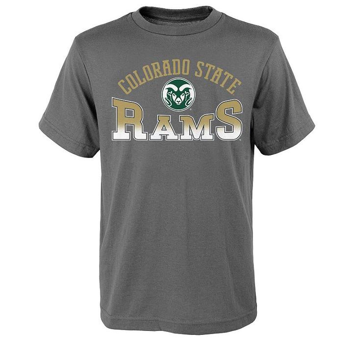 Boys 8-20 Colorado State Rams Fade Tee, Boy's, Size: S(8), Grey (charcoal)