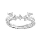 Lc Lauren Conrad Cubic Zirconia Textured & Open Ring Set, Women's, Size: 7, Ovrfl Oth