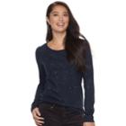 Women's Sonoma Goods For Life&trade; Essential Crewneck Tee, Size: Medium, Blue (navy)