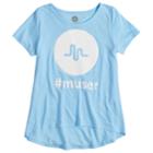 Girls 7-16 Musical. Ly Muser Graphic Tee, Size: Small, Blue