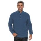 Men's Croft & Barrow&reg; Classic-fit Outdoor Waffle-weave Sweater, Size: Xl, Blue Other