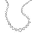 Diamonluxe Sterling Silver 20-ct. T.w. Simulated Diamond Graduated Necklace, Women's, White