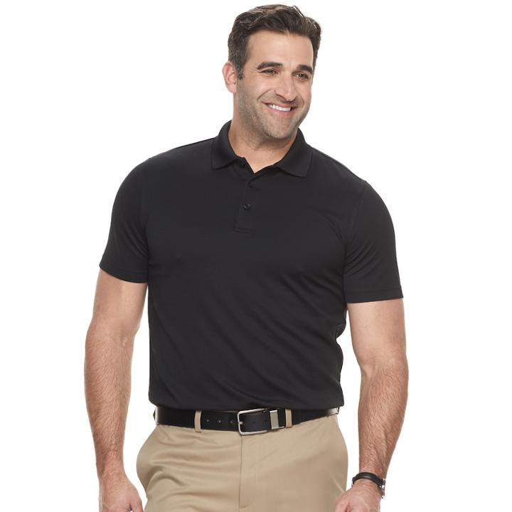 Big & Tall Van Heusen Air Ottoman Classic-fit Polo, Men's, Size: Xl Tall, Black