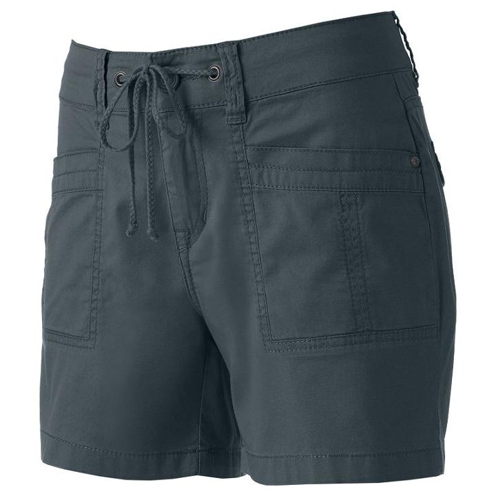 Juniors' Unionbay Mara Twill Midi Shorts, Teens, Size: 5, Grey Other