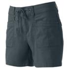 Juniors' Unionbay Mara Twill Midi Shorts, Teens, Size: 5, Grey Other