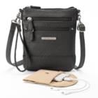 Stone & Co. Nancy Leather 3-bagger Phone Charging Convertible Crossbody Bag, Women's, Black
