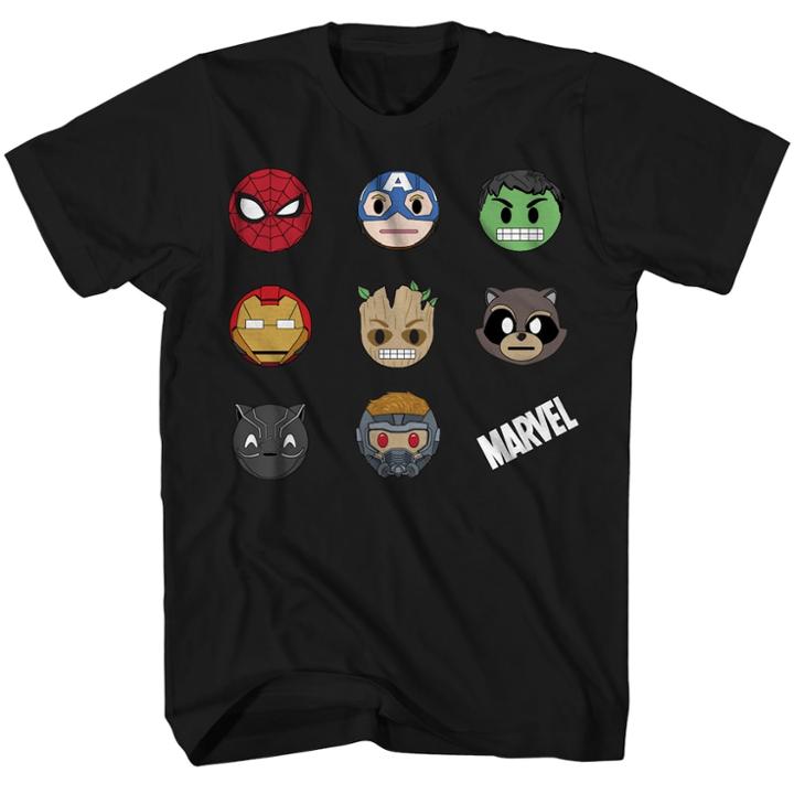 Boys 8-20 Marvel Superheroes Tee, Size: Small, Black