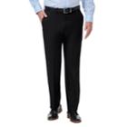 Men's Haggar Premium Comfort Stretch Classic-fit Flat-front Dress Pants, Size: 34x30, Black