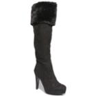 2 Lips Too Too Lila Women's Knee High Boots, Size: Medium (10), Black