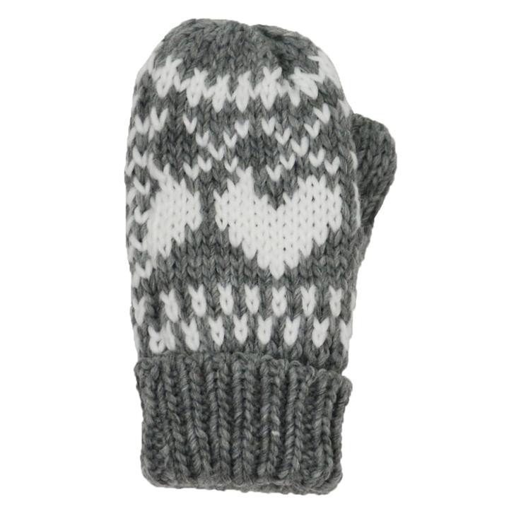 Girls 4-6x Igloos Heart Fairisle Mittens, Grey Other