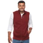 Big & Tall Croft & Barrow&reg; Classic-fit Outdoor Fleece Vest, Men's, Size: Xl Tall, Dark Brown