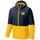 Men's Columbia Michigan Wolverines Roan Mountain Jacket, Size: Xxl, Med Blue