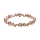 Napier Simulated Crystal Graduated Circle Stretch Bracelet, Women's, Pink