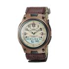 Casio Men's Illuminator World Time Analog & Digital Databank Chronograph Watch - Aw80v-5bv, Brown, Durable