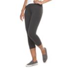 Petite Sonoma Goods For Life&trade; Jersey Capri Leggings, Women's, Size: M Petite, Dark Grey