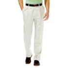 Men's Haggar&reg; Work To Weekend&reg; Classic-fit Pleated Expandable Waist Pants, Size: 35x32, Lt Beige