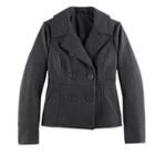 Girls 7-16 So&reg; Faux Wool Peacoat, Size: 16, Grey (charcoal)