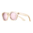 Lc Lauren Conrad Arianna 50mm Round Mirrored Sunglasses, Yellow