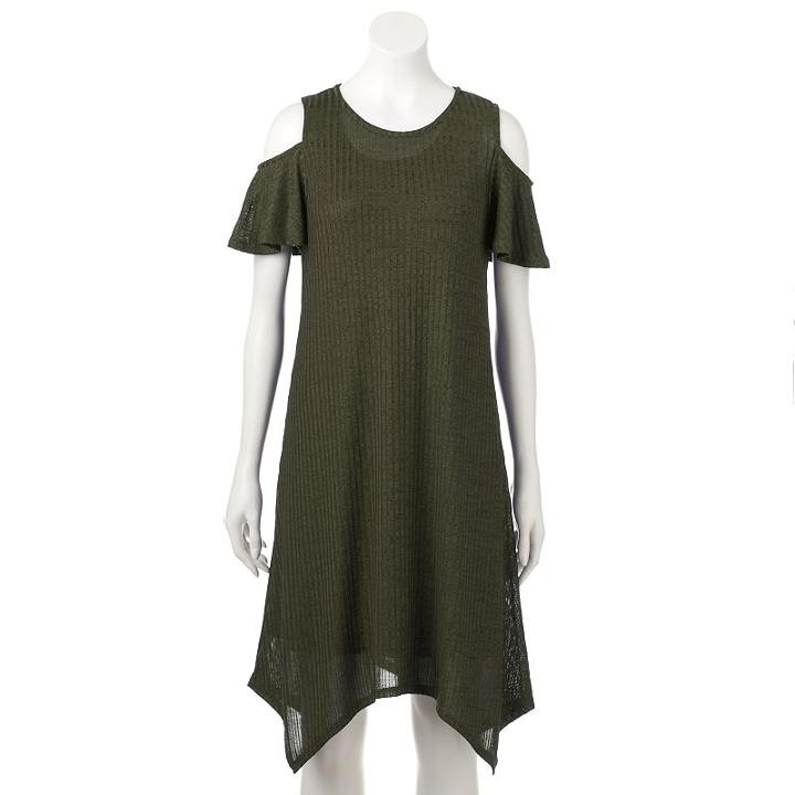 Women's Apt. 9&reg; Cold-shoulder Dress, Size: Large, Green