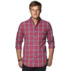 Big & Tall Chaps Classic-fit Plaid Button-down Shirt, Men's, Size: 4xb, Red