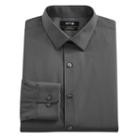 Men's Apt. 9&reg; Extra-slim Solid Stretch Dress Shirt, Size: 18.5-34/35, Dark Grey