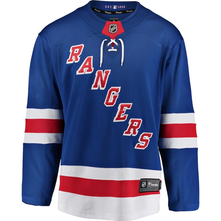 Men's Fanatics New York Rangers Breakaway Jersey, Size: Xxl, Med Blue