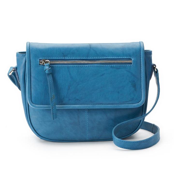 Ili Leather Flap Crossbody Bag, Women's, Blue