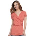 Maternity A:glow Drape Nursing Tee, Women's, Size: M-mat, Med Orange