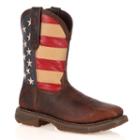 Durango Workin' Rebel American Flag Steel-toe Western Boots, Men's, Size: 8.5 Wide, Brown Oth