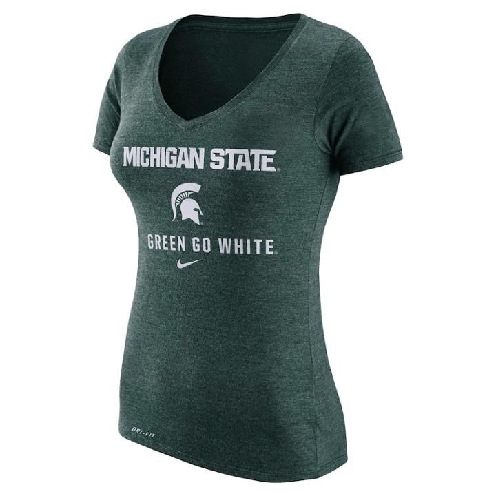 Women's Nike Michigan State Spartans Franchise Tee, Size: Xl, Green