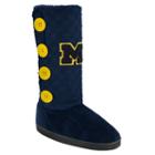 Women's Michigan Wolverines Button Boots, Size: Small, Blue (navy)