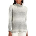 Women's Chaps Ombr Turtleneck Sweater, Size: Small, Grey