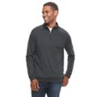 Men's Croft & Barrow&reg; Classic-fit Easy-care Interlock Quarter-zip Pullover, Size: Medium, Dark Grey