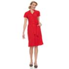 Women's Dana Buchman Notch Collar Dress, Size: Small, Med Red